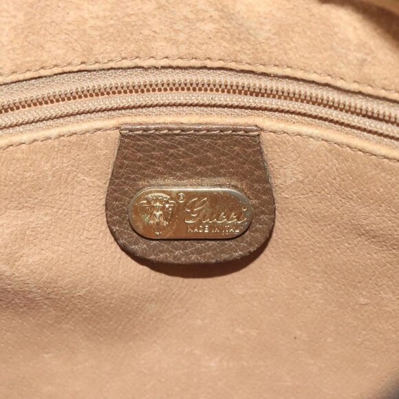 GUCCI GG Supreme Web Sherry Line Shoulder Bag PVC Beige Red Green Auth 111654 - Picture 10 of 16